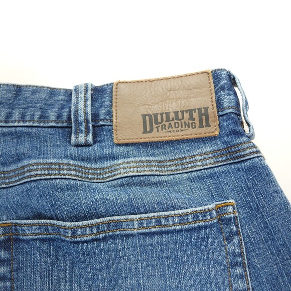 Duluth Trading Flex Ballroom Jeans Mens 36x28 Blue Denim Relaxed Fit ` - Picture 11 of 12